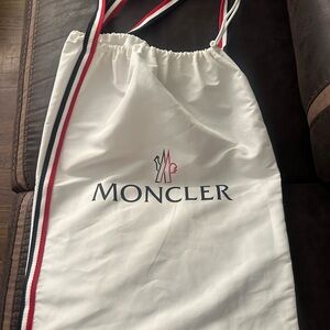 Moncler White Bag with Red and Blue Straps
